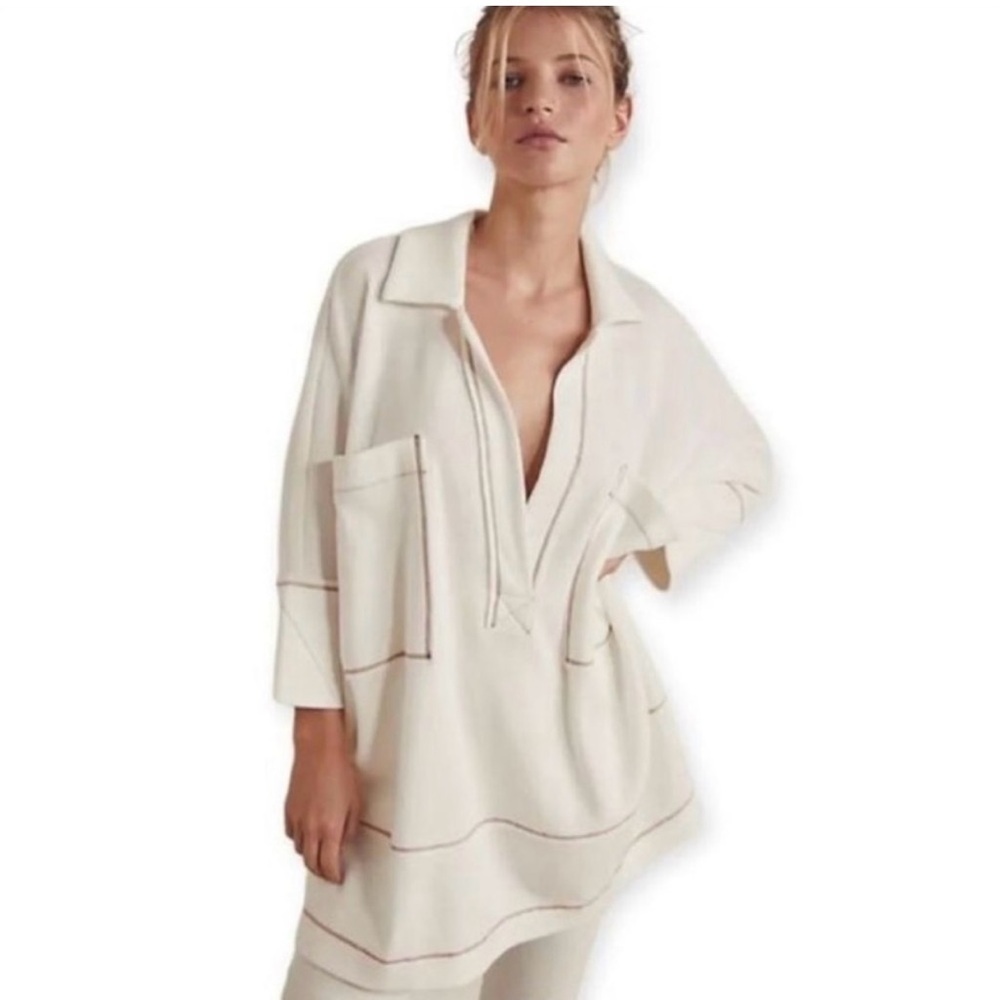 Free People Tee Under The Stars Pullover XS in White Whisper
